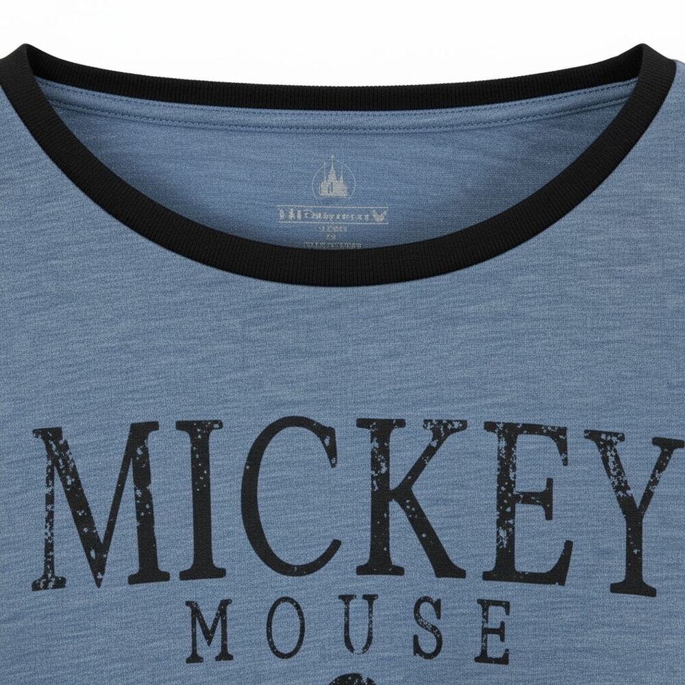 Disney Blue Long Sleeve Mickey Minnie Mouse Graphic Print Tee Shirt Top Size 2X - Picture 4 of 12